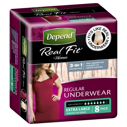 Picture of Depend U/Wear Realfit Fem XL 8