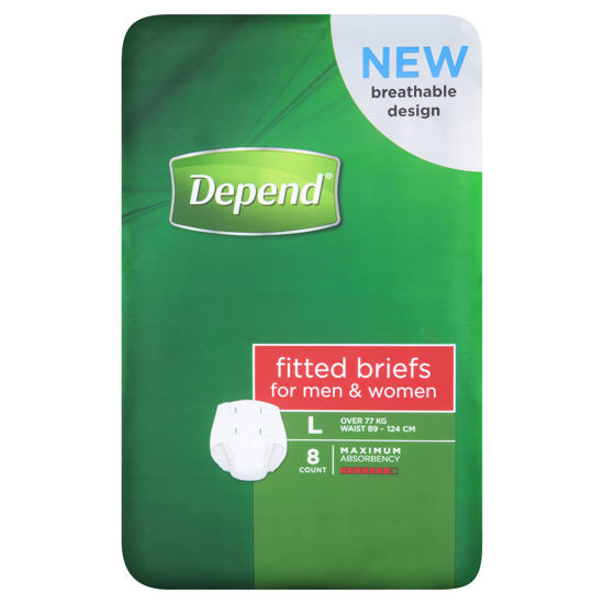 Picture of Depend Brief Fitted Lge 8