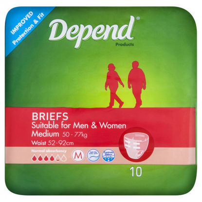 Picture of Depend Brief Fitted Med 10 