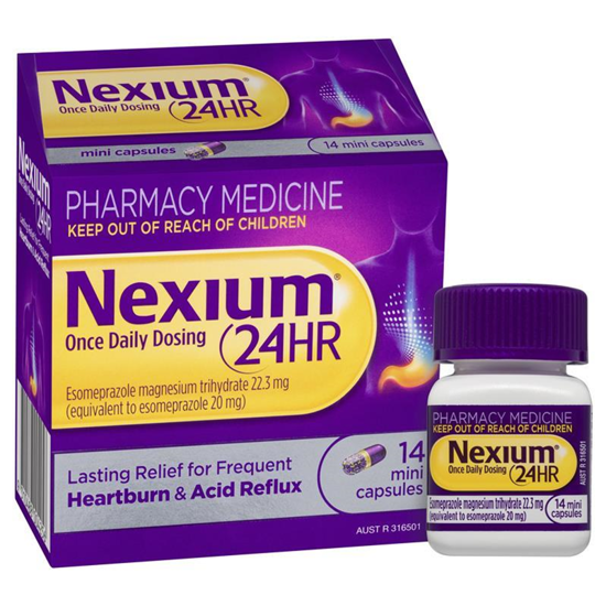 Picture of Nexium 24Hr Mini Cap 20mg Btle 14